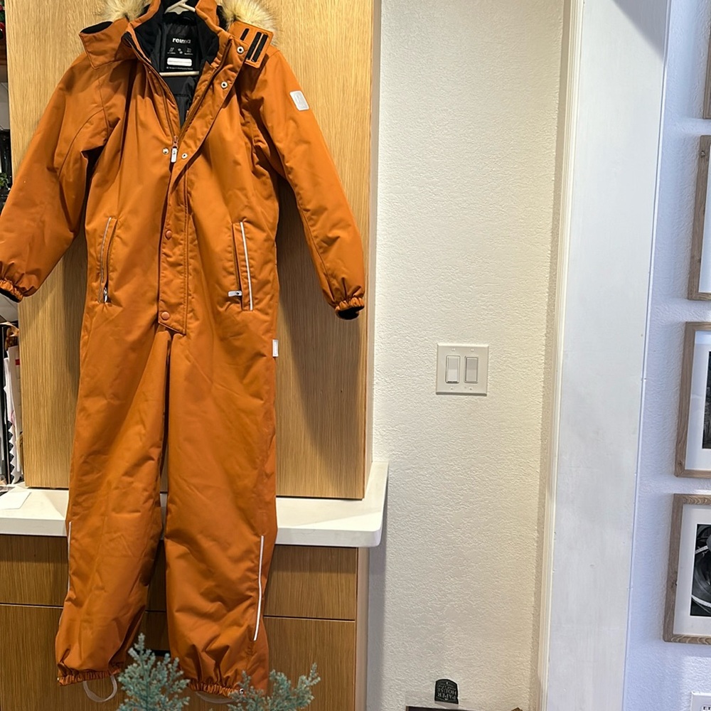 Kids reima snowsuit age 10 beautiful brown worn twice perfect condition